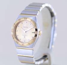 Thumbnail von Omega Constellation Ladies Lady Stahl Manhattan Champagner Diamond Dial 28mm B+P