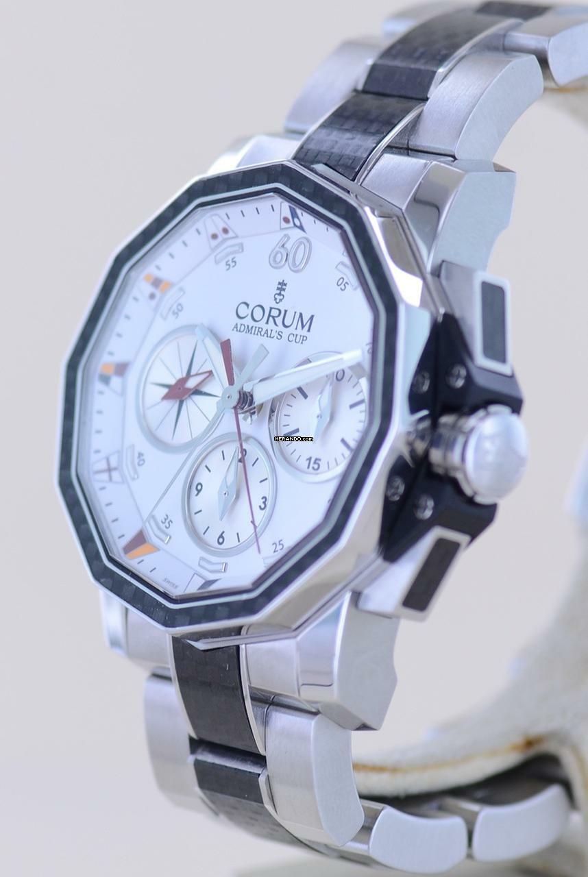 Thumbnail von Corum Admiral's Cup Split Second Chronograph Stahl White Dial 44mm Automatic </h1>