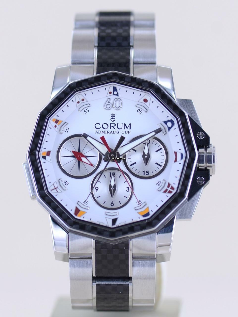 Thumbnail von Corum Admiral's Cup Split Second Chronograph Stahl White Dial 44mm Automatic </h1>