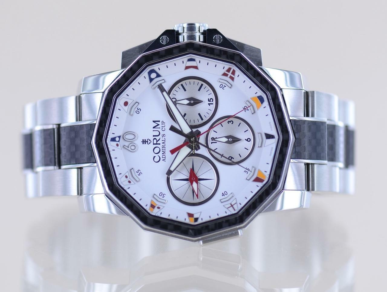 Thumbnail von Corum Admiral's Cup Split Second Chronograph Stahl White Dial 44mm Automatic </h1>