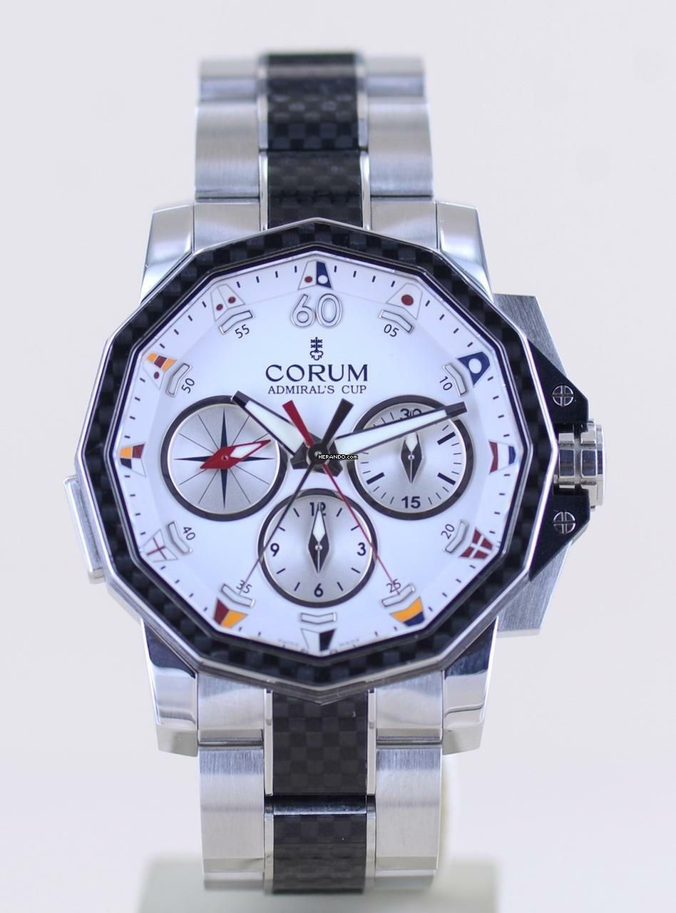 Thumbnail von Corum Admiral's Cup Split Second Chronograph Stahl White Dial 44mm Automatic </h1>