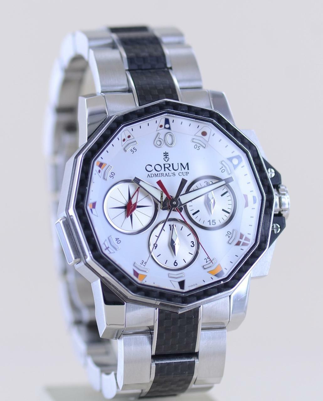 Thumbnail von Corum Admiral's Cup Split Second Chronograph Stahl White Dial 44mm Automatic </h1>