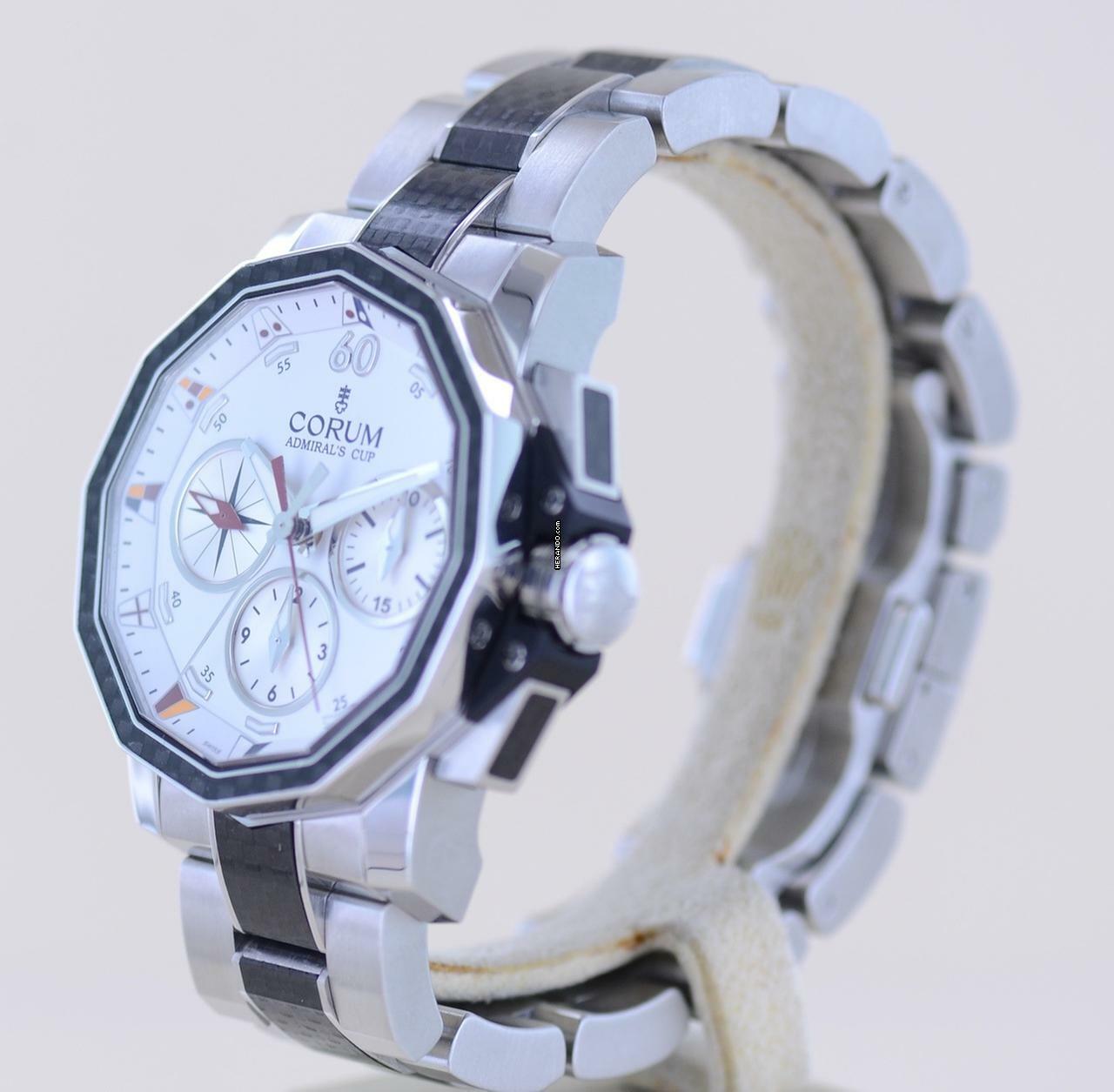 Thumbnail von Corum Admiral's Cup Split Second Chronograph Stahl White Dial 44mm Automatic </h1>