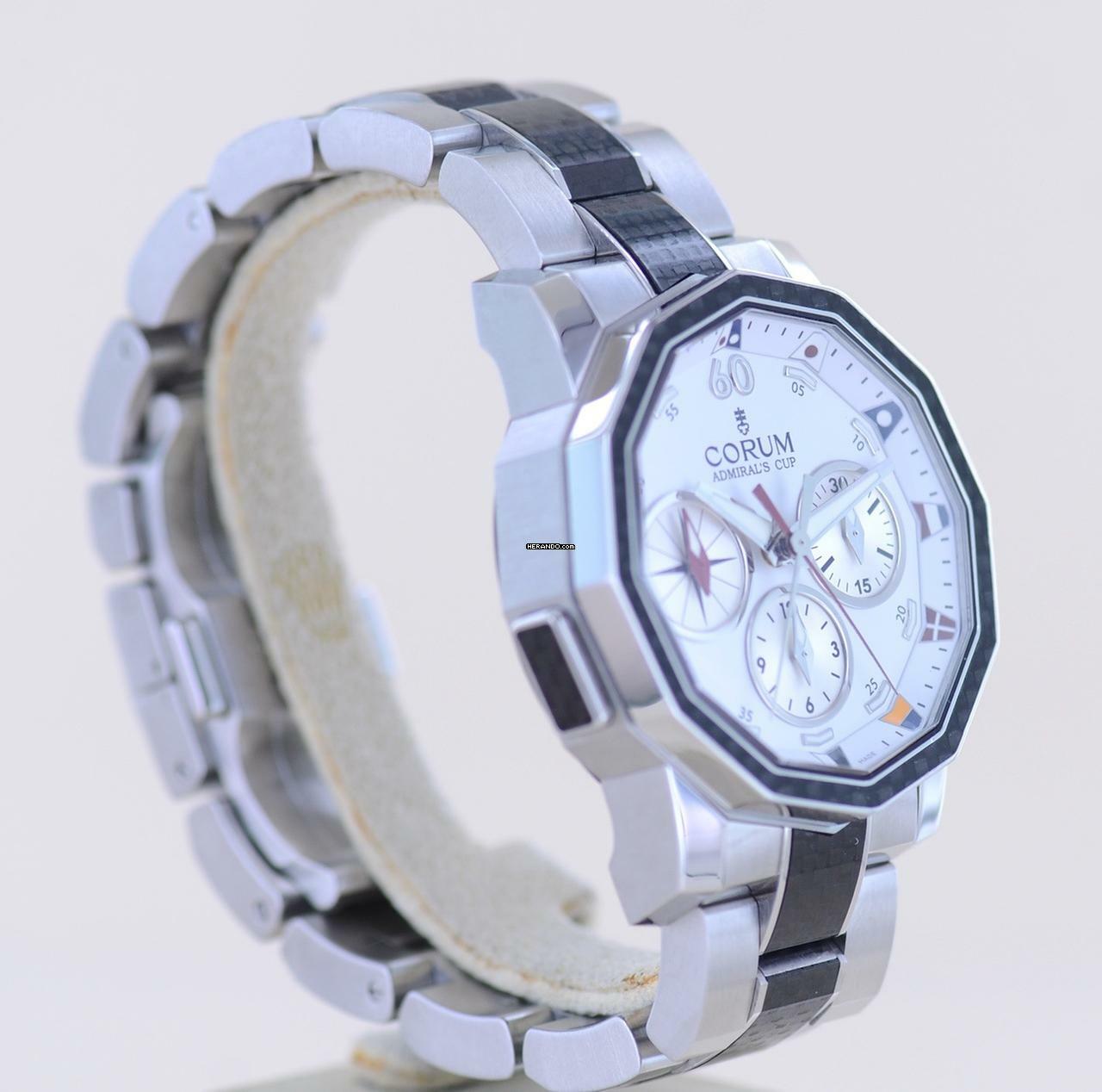 Thumbnail von Corum Admiral's Cup Split Second Chronograph Stahl White Dial 44mm Automatic </h1>