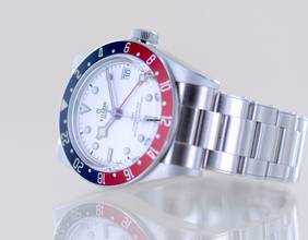 Thumbnail von Tudor Black Bay GMT RB white Dial Top Heritage Pepsi 2023 B+P Diver Stahlband </h1>