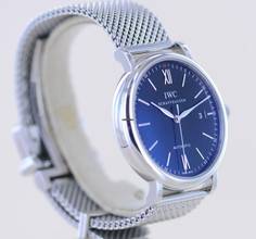 Thumbnail von IWC Portofino Automatic Date Stahl black roman Dial Stahlband 40mm Automatic B+P </h1>