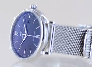 Thumbnail von IWC Portofino Automatic Date Stahl black roman Dial Stahlband 40mm Automatic B+P </h1>