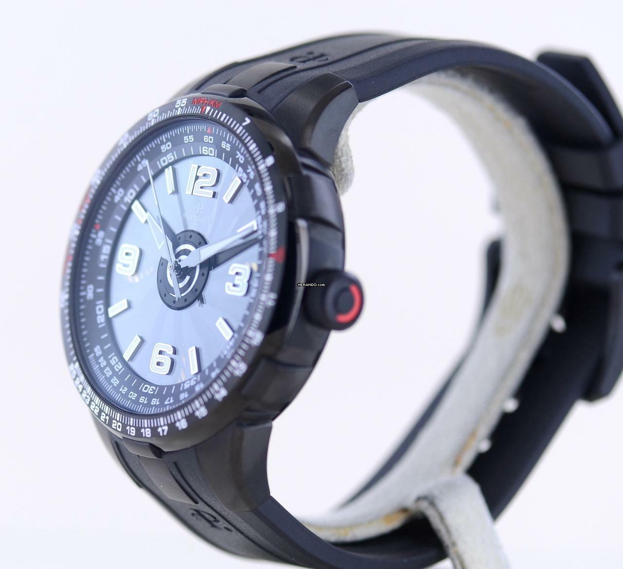 Thumbnail von Perrelet Turbine Pilot black PVD Kautschuk 48mm Automatic rar B+P </h1>