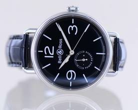 Thumbnail von Bell & Ross Vintage Heritage Steel Automatic 45mm black Dial Power Reserve Flieger B+P
