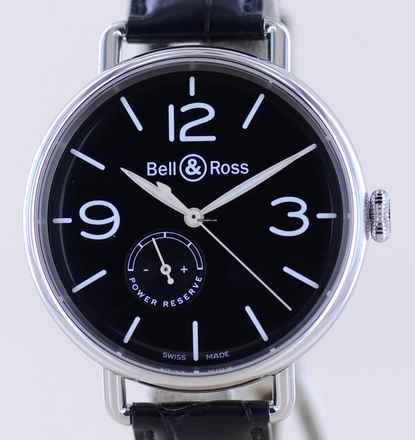  Bell & Ross Vintage Heritage Steel Automatic 45mm black Dial Power Reserve Flieger B+P 