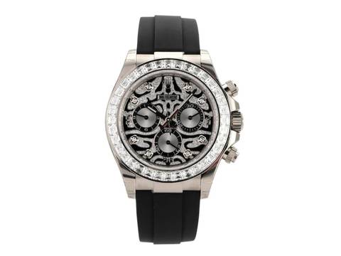  Rolex Daytona Cosmograph Daytona Weißgold / Oysterflex Ref. 116589TBR Eye of the Tiger Stickers  