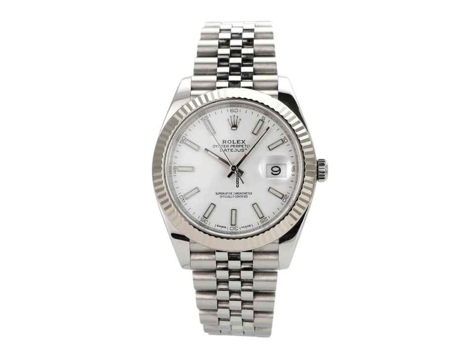  Rolex Datejust 41 Edelstahl Weißgold 126334 Weiß Jubile-Band </h1> 