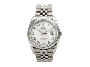 Thumbnail von Rolex Datejust 36 Ref. 116200 Weiß römisch Jubile-Band