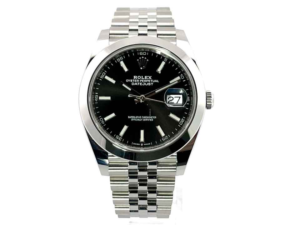  Rolex Datejust 41 Ref. 126300 Edelstahl Schwarz Index Jubile-Band </h1> 