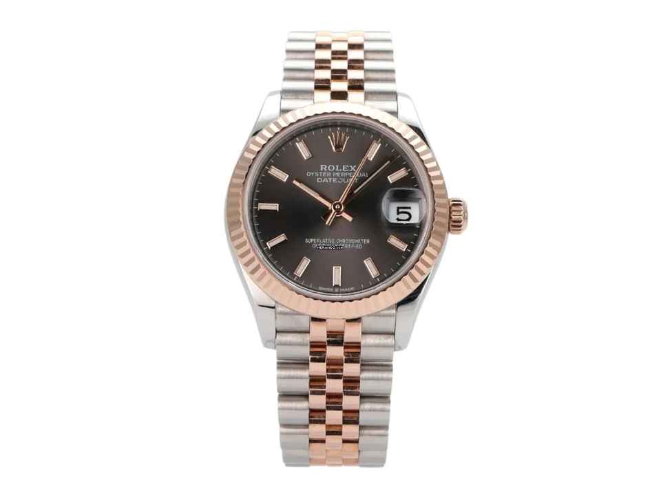  Rolex Datejust 31 Oystersteel Everose-Gold Ref. 278271 Grau Jubile-Band </h1> 