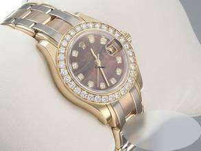 Thumbnail von Rolex Lady-Datejust Pearlmaster 29mm 80298 Tridor 750 Diamanten Perlmutt Automatik Lady 18kt Gold </h1>