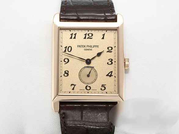 Patek Philippe Gondolo 5109 R Rosegold 750 2006 Leder Handauzug 18kt Gold  