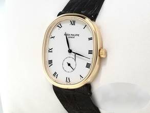 Thumbnail von Patek Philippe Ellipse d'Or 3978 1992 Gelbgold 750 Handaufzug 18kt Yellow Gold White Dial </h1>