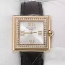 Thumbnail von Patek Philippe Gondolo Lady 4868 Rosegold 750 Diamanten 2008 Leder Damen Damenuhr 18kt Rose Gold </h1>