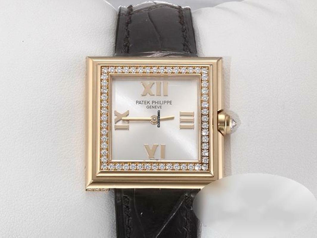  Patek Philippe Gondolo Lady 4868 Rosegold 750 Diamanten 2008 Leder Damen Damenuhr 18kt Rose Gold </h1> 