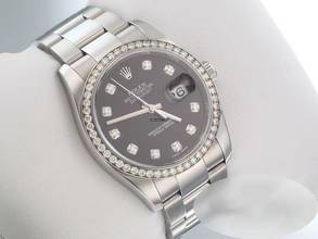 Thumbnail von Rolex Datejust 36 36mm 116244 Stahl Weissgold 750 Diamanten Automatik Stainless Steel 18kt White Gold Oyster-band Chronometer Black Dial </h1>