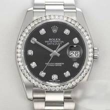 Thumbnail von Rolex Datejust 36 36mm 116244 Stahl Weissgold 750 Diamanten Automatik Stainless Steel 18kt White Gold Oyster-band Chronometer Black Dial </h1>