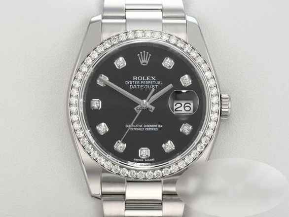 Rolex Datejust 36 36mm 116244 Stahl Weissgold 750 Diamanten Automatik Stainless Steel 18kt White Gold Oyster-band Chronometer Black Dial </h1> 