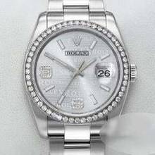 Thumbnail von Rolex Datejust 36 36mm 116244 Stahl Weissgold 750 Wave-dial Diamanten Automatik Stainless Steel 18kt White Gold Oyster-band Chronometer </h1>