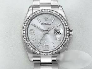 Thumbnail von Rolex Datejust 36 36mm 116244 Stahl Weissgold 750 Wave-dial Diamanten Automatik Stainless Steel 18kt White Gold Oyster-band Chronometer </h1>