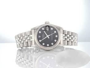 Thumbnail von Rolex Datejust 31 31mm Medium Stahl Weissgold 750 Diamanten 2001 Automatik Gold Stainless Steel 18kt White Gold Jubilé-band Chronometer Oyster Black Dial </h1>