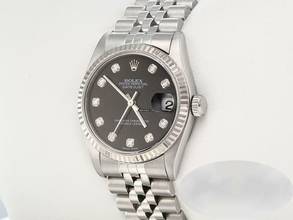 Thumbnail von Rolex Datejust 31 31mm Medium Stahl Weissgold 750 Diamanten 2001 Automatik Gold Stainless Steel 18kt White Gold Jubilé-band Chronometer Oyster Black Dial </h1>