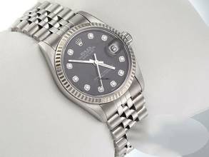 Thumbnail von Rolex Datejust 31 31mm Medium Stahl Weissgold 750 Diamanten 2001 Automatik Gold Stainless Steel 18kt White Gold Jubilé-band Chronometer Oyster Black Dial </h1>