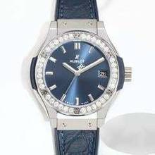 Thumbnail von Hublot Classic Fusion Blue 33mm 581.nx.7170.lr.1104 Titan Diamanten Damen Blue Dial </h1>