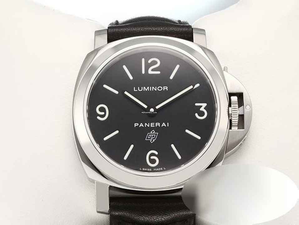  Panerai Luminor Base Logo Marina Base Logo 44mm Pam00000 2015 Edelstahl Handaufzug Steel Black Dial </h1> 