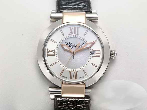  Chopard Imperiale 36mm Stahl Rosegold 750 388532 Perlmutt Lederband 18kt Rose Gold Steel </h1> 