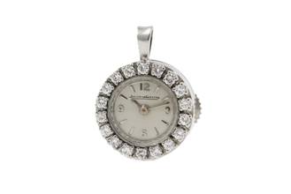 Thumbnail von Jaeger-LeCoultre Classic Vintage Pendant Watch 18K Gold Diamonds