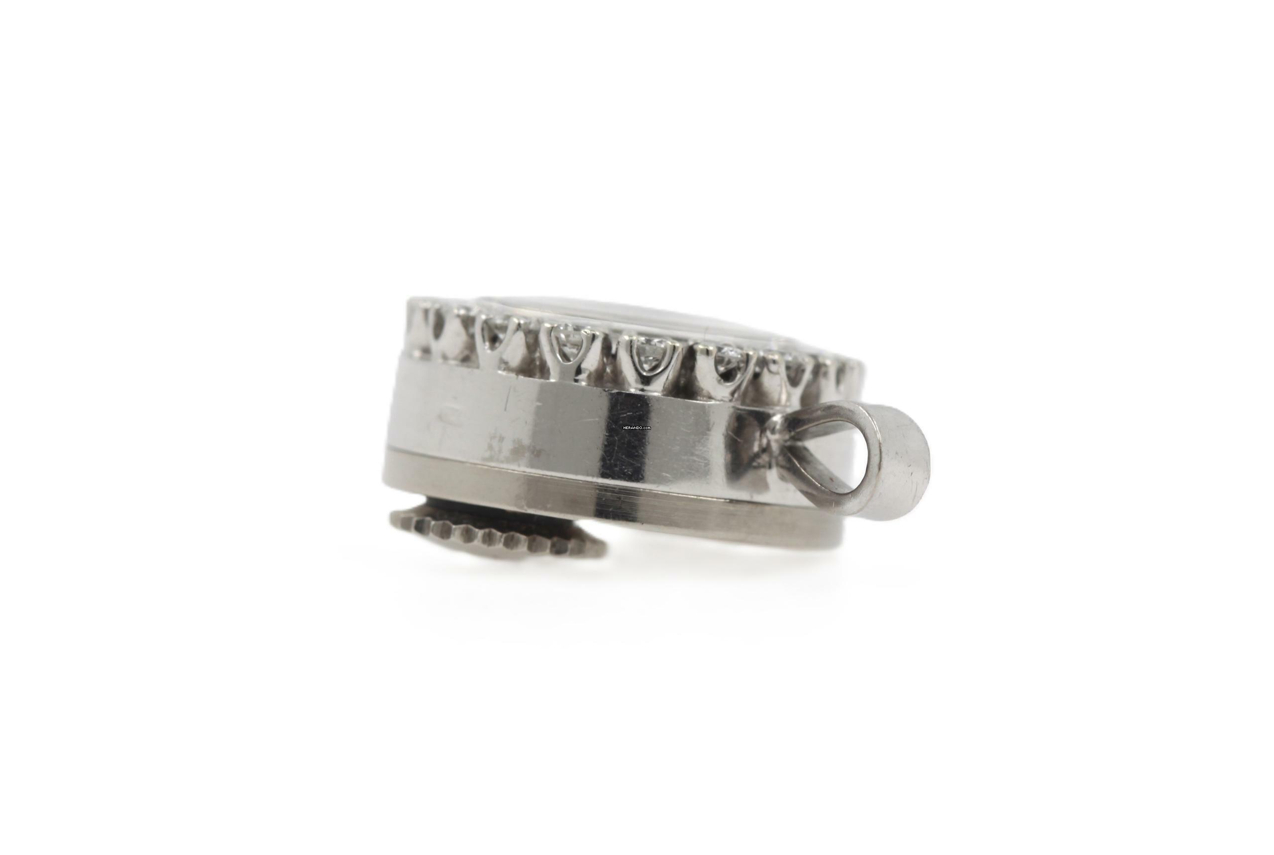 Thumbnail von Jaeger-LeCoultre Classic Vintage Pendant Watch 18K Gold Diamonds