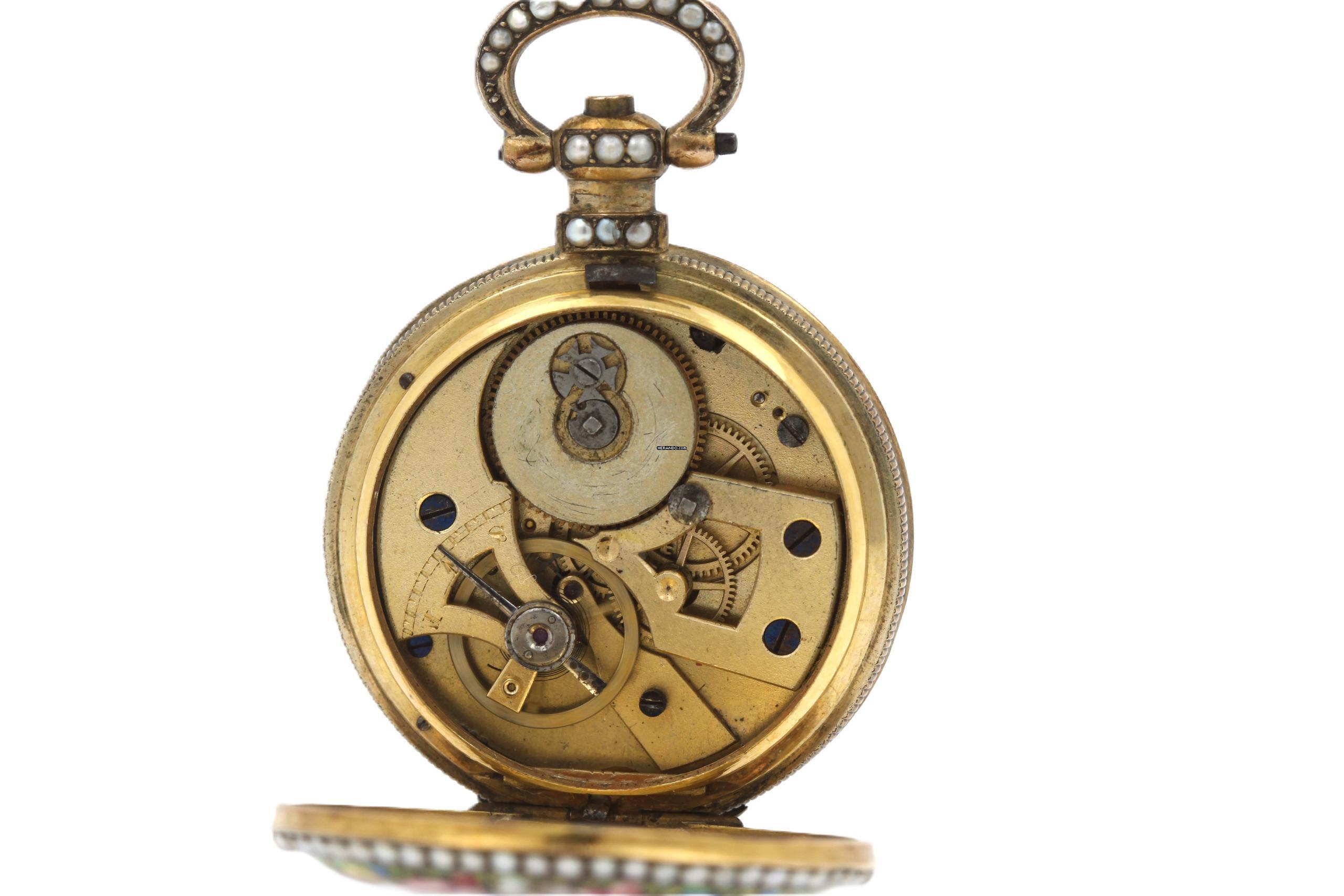 Thumbnail von Bovet Fleurier Antique Pocket Watch Chinese Market Enamel Ultra Rare