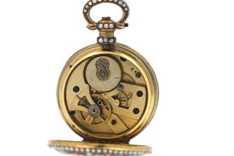 Thumbnail von Bovet Fleurier Antique Pocket Watch Chinese Market Enamel Ultra Rare