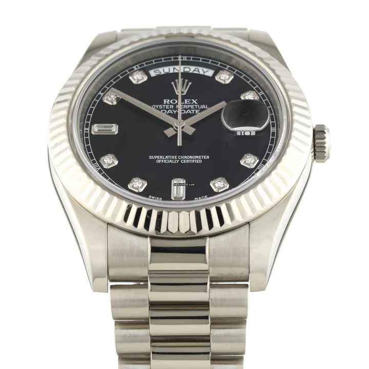  Rolex Day-Date II Black Dial Ref.218239 