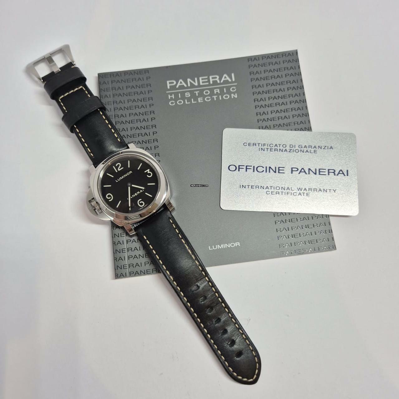 Thumbnail von Panerai Luminor Base Left-Hand Sandwich Dial 44mm Corda Completo