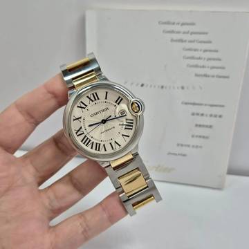  Cartier Ballon Bleu 42mm Ouro & Aço 42mm Automático Completo 