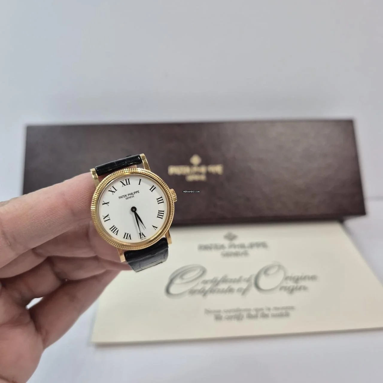  Patek Philippe Calatrava Lady Yellow Gold 25mm Corda Completo 