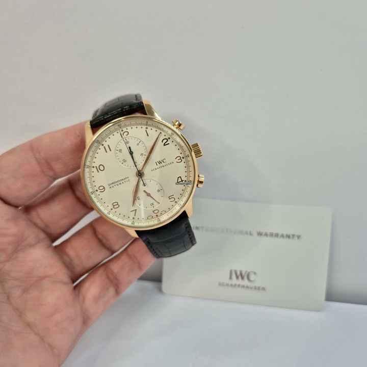  IWC Portugieser Chronograph Portuguese Chronograph Ouro Rosé 41mm Automático Completo 