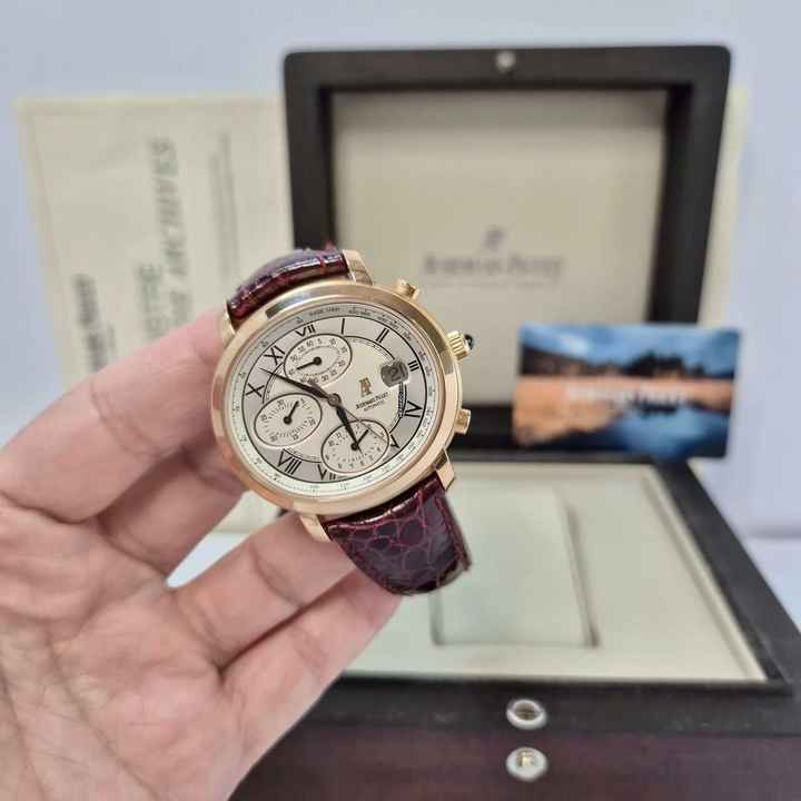  Audemars Piguet Millenary Chronograph Ouro Rosé 41mm Automático Completo 