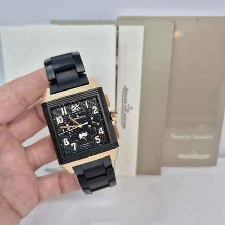  Jaeger-LeCoultre Reverso Squadra Chronograph GMT Chrono Gmt Novillo Astrada Limited Edition Ouro Rosé 