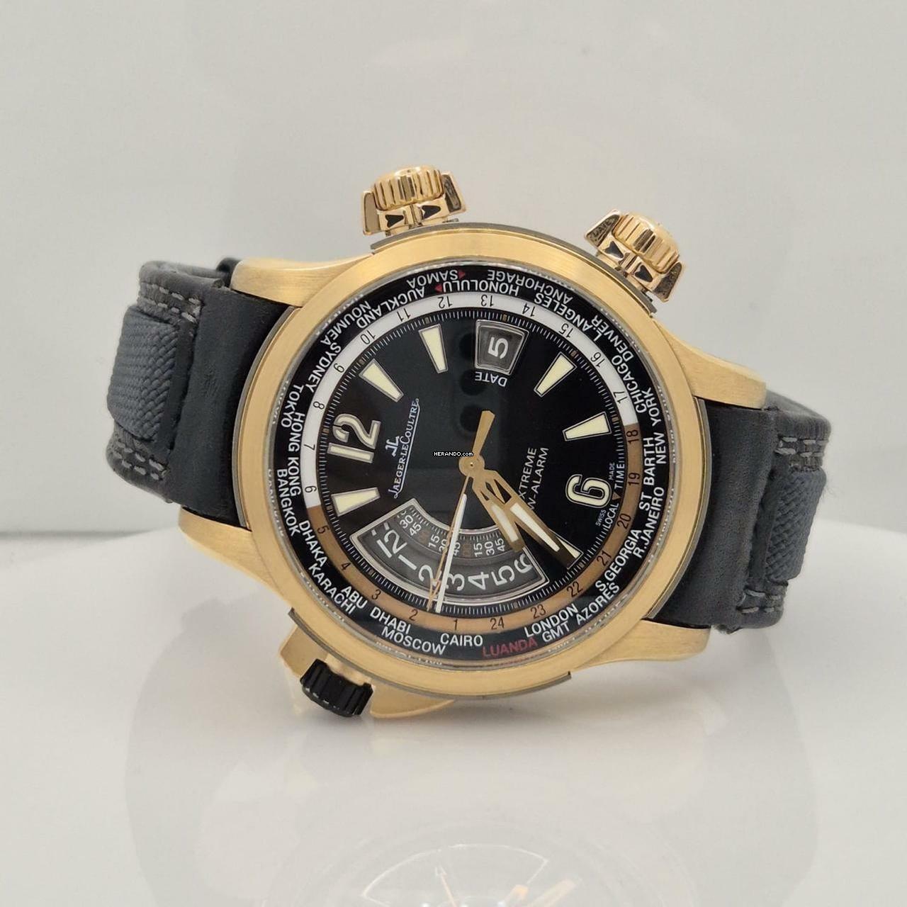 Thumbnail von Jaeger-LeCoultre Master Compressor World Timer Alarm Ouro Rosé 46mm Completo