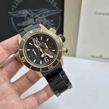  Jaeger-LeCoultre Master Compressor Diving Chronograph GMT Navy SEALs Chrono Gmt Ouro Rose 46mm 