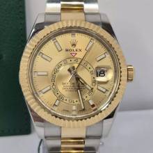 Thumbnail von Rolex Sky-Dweller Ouro & Aço Champagne Dial 42mm Completo