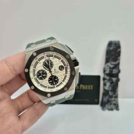  Audemars Piguet Royal Oak Offshore Chronograph Panda Cerâmica 44mm Completo 